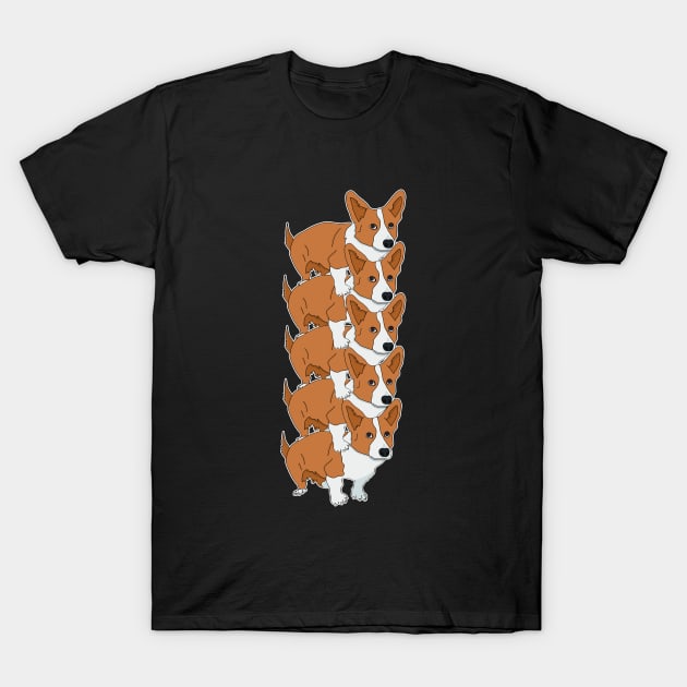 Stack of Corgi T-Shirt by DiegoCarvalho